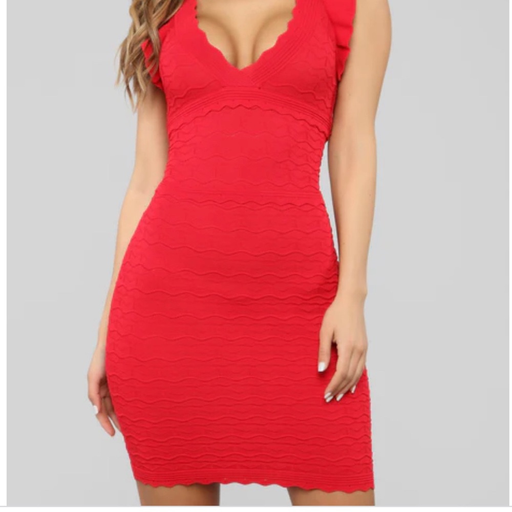 Red Crochet Dress